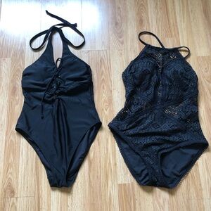 Adore Me Black One-Piece Swimsuit bundle